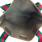 Gucci Vintage Sherry Leather Canvas