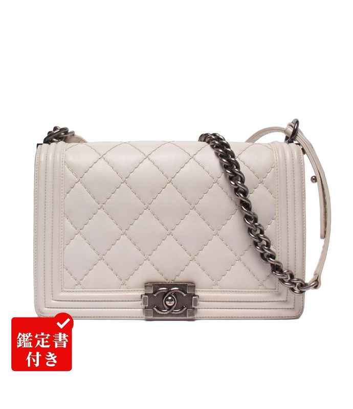 Chanel Chain Shoulder Bag Quilted Silver