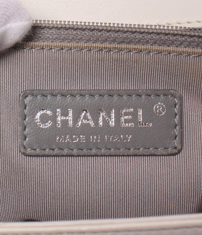 Chanel Chain Shoulder Bag Quilted Silver