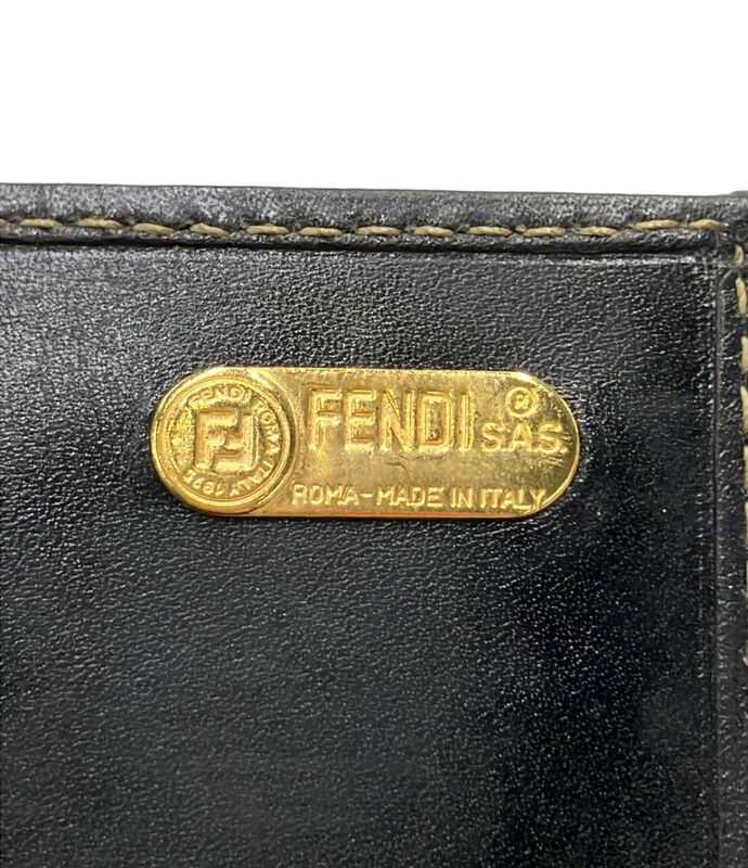 Fendi Wallet Pecan Pattern Brown