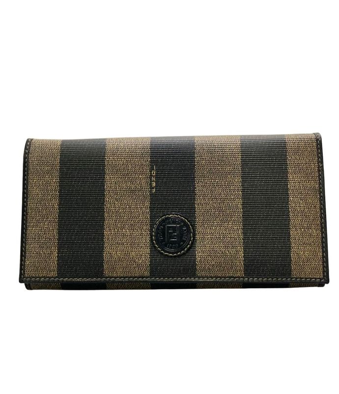 Fendi Wallet Pecan Pattern Brown