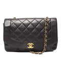Chanel Chain Shoulder Bag Quilted Gold Lambskin Single