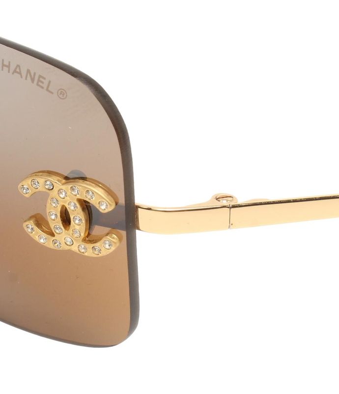 Chanel Sunglasses Eyewear Gold