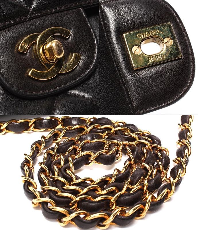 Chanel Chain Shoulder Bag Single Crossbody Gold