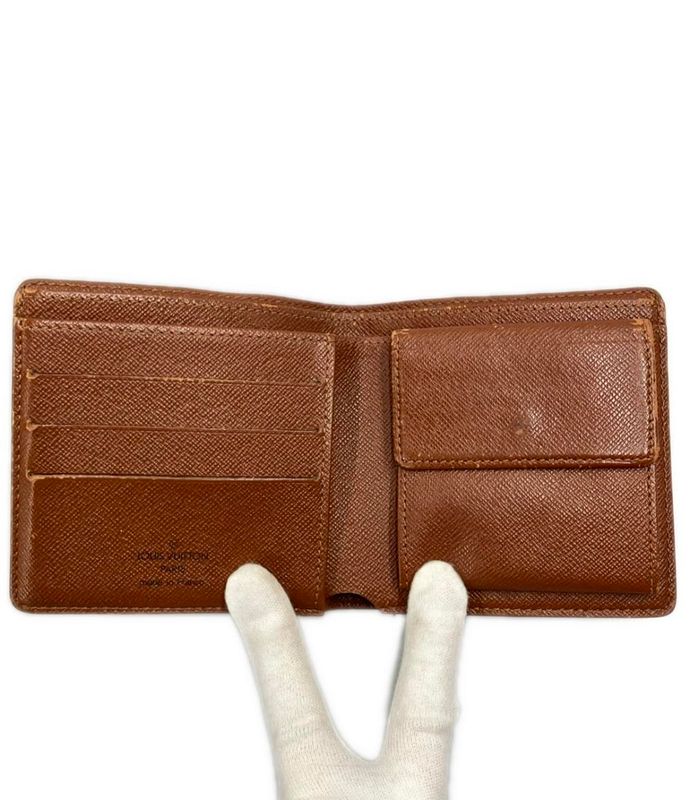 Louis Vuitton Bifold Wallet Porte Billets Cult Cles Monet Monogram Brown