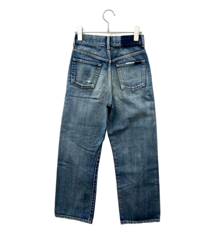Saint Laurent Denim Pants Distressed Crop 24