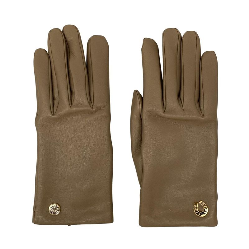 Hermes Gloves 6.5 Jump Etoupe Cashmere Lambskin