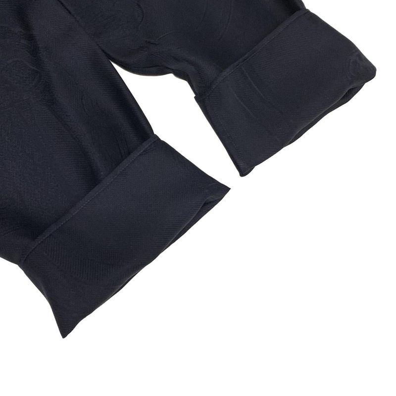 Hermes Long Sleeve Top 38 M Navy Bowtie Silk Shoulder Bag