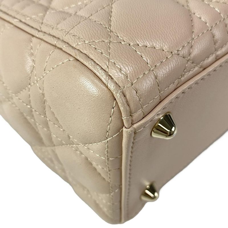 Dior Handbag Large Pink Gold Lambskin