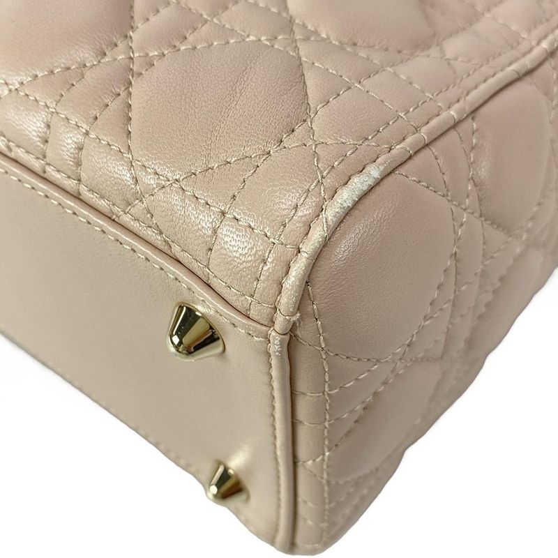 Dior Handbag Large Pink Gold Lambskin
