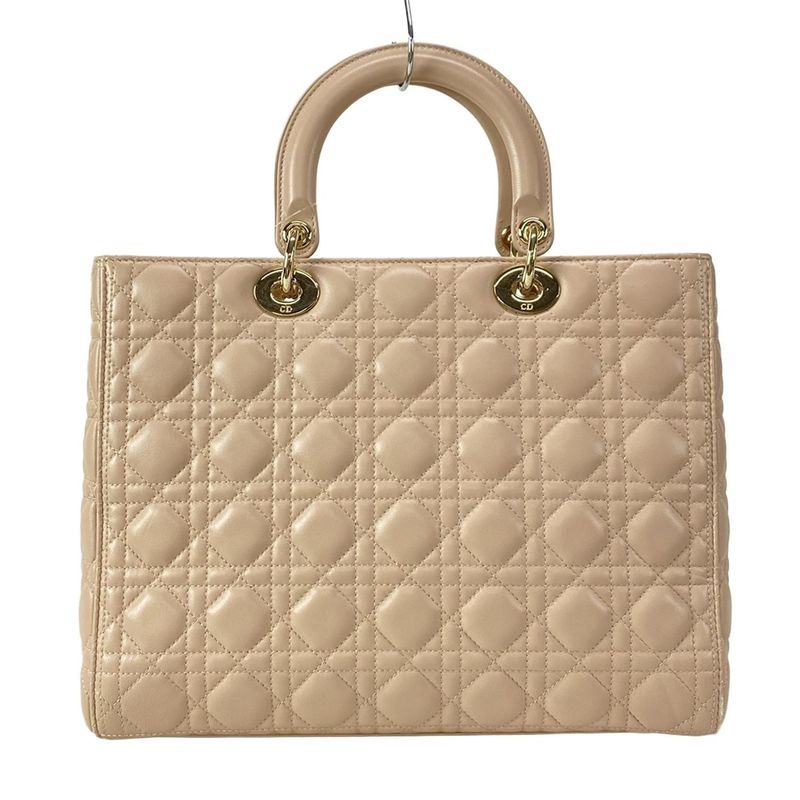 Dior Handbag Large Pink Gold Lambskin