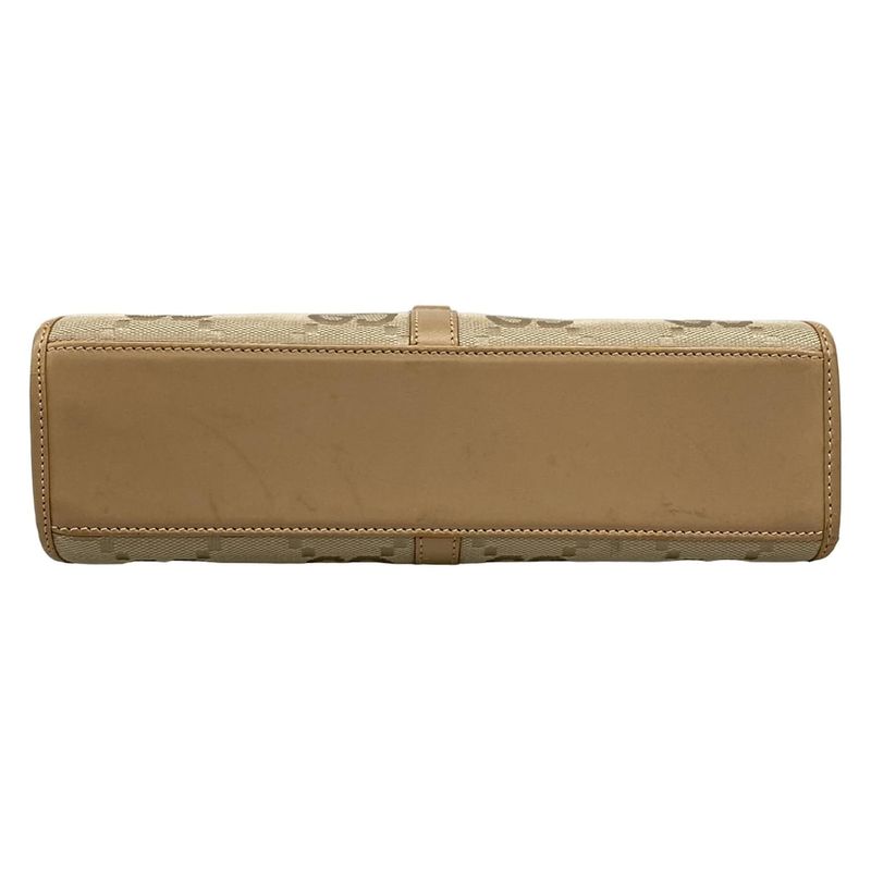 Gucci Handbag Jackiegg Pattern Beige Leather
