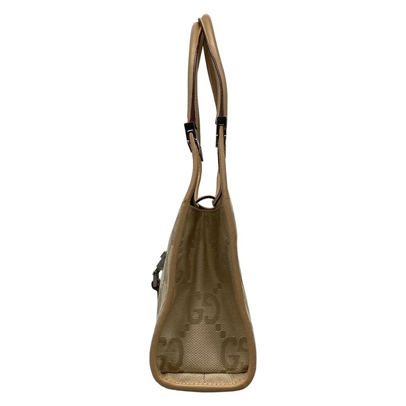 Gucci Handbag Jackiegg Pattern Beige Leather