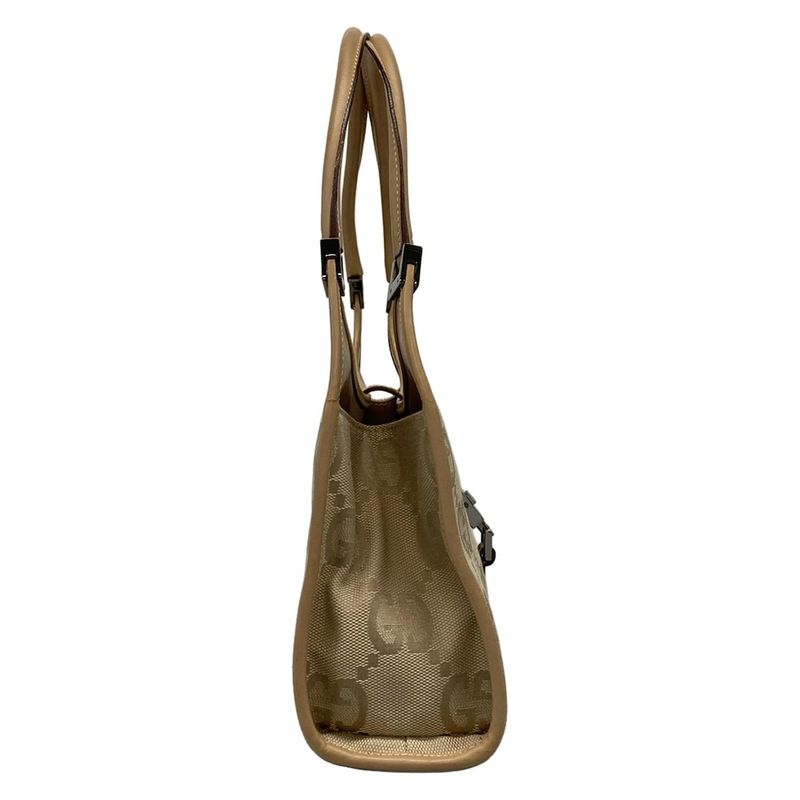 Gucci Handbag Jackiegg Pattern Beige Leather