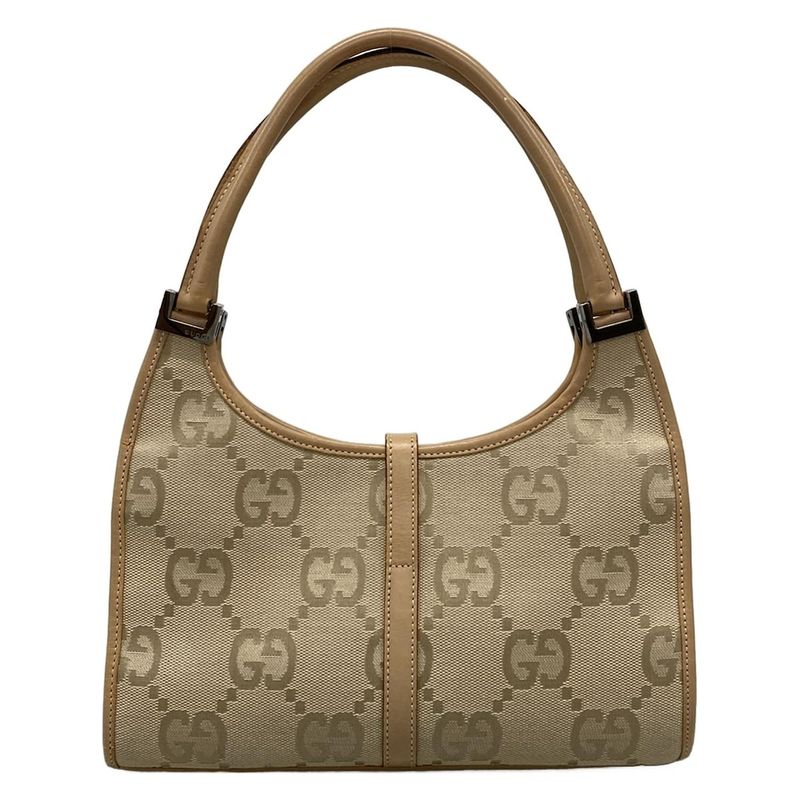 Gucci Handbag Jackiegg Pattern Beige Leather