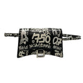 Balenciaga Waist Pouch Hourglass Black White Mini Bag Graffiti Leather