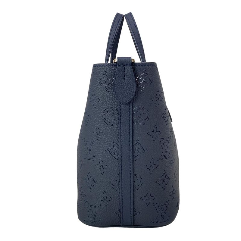 Louis Vuitton Tote Mahina Blossom PM Navy Leather Cowhide