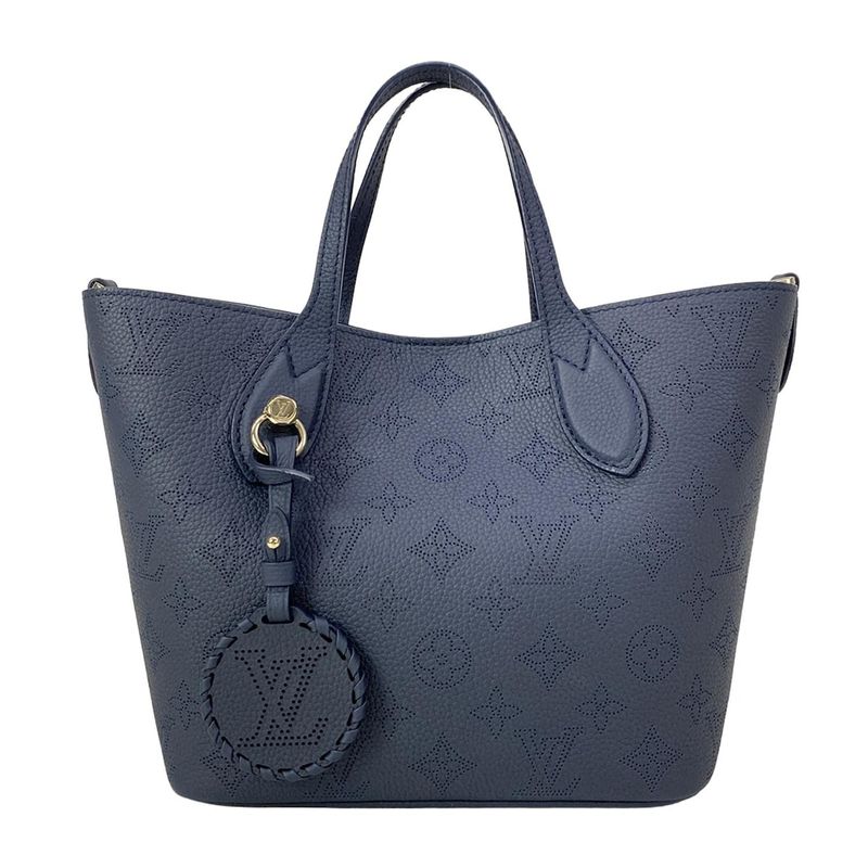 Louis Vuitton Tote Mahina Blossom PM Navy Leather Cowhide
