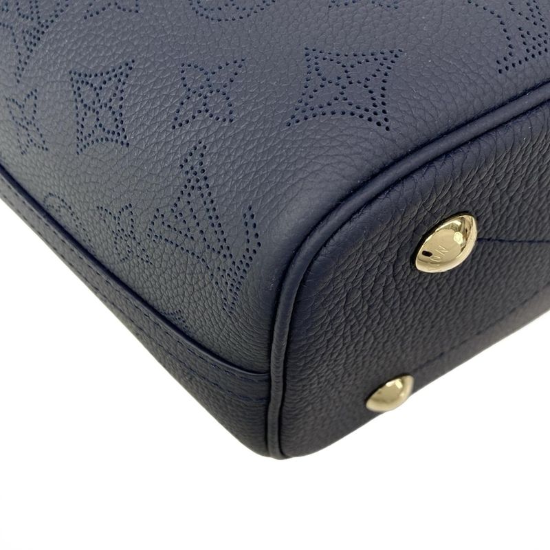 Louis Vuitton Tote Mahina Blossom PM Navy Leather Cowhide