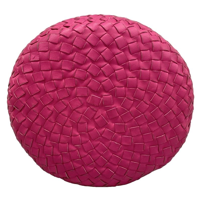 Bottega Veneta Shoulder Bag Intrecciato Pink Studded Tassel Leather