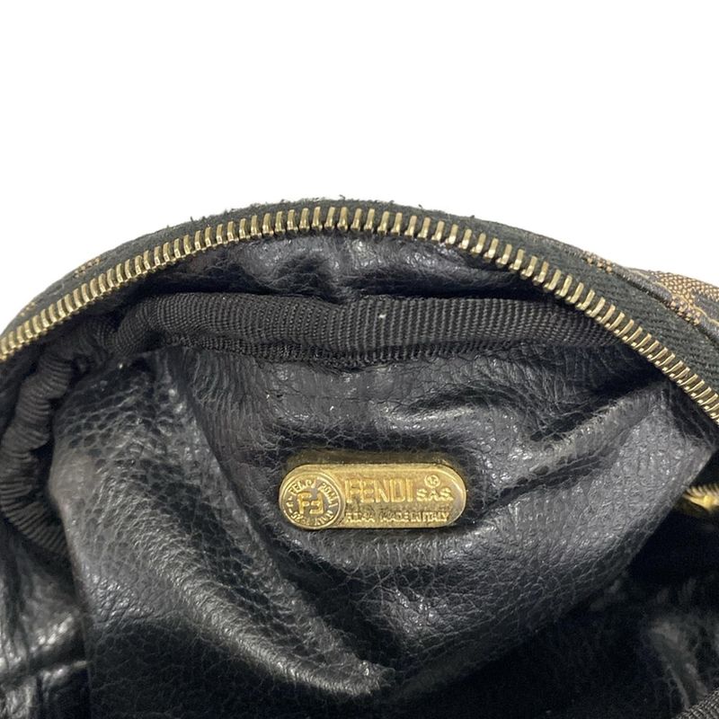Fendi Pouch Zucca Beige Dark Brown Dark