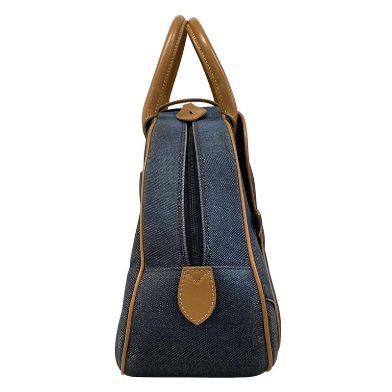 Dior Double Saddle Bag Navy Light Brown Leather X Light