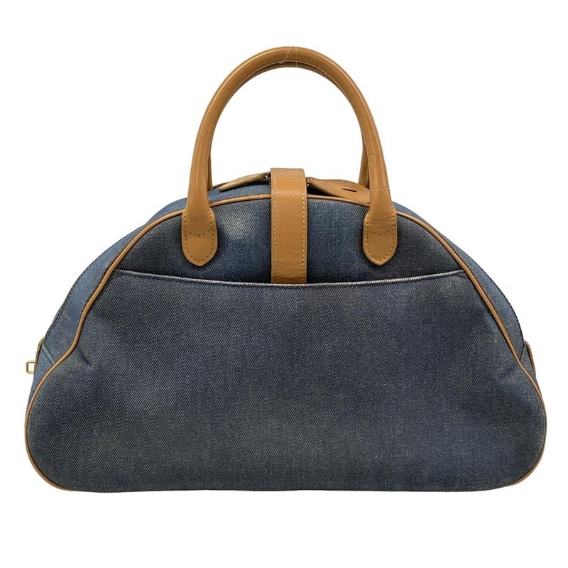 Dior Double Saddle Bag Navy Light Brown Leather X Light