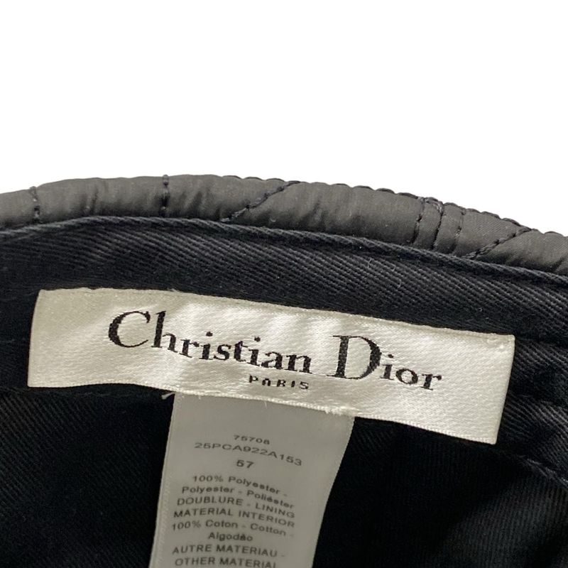 Dior Cap 57 Black Cannage Stitch