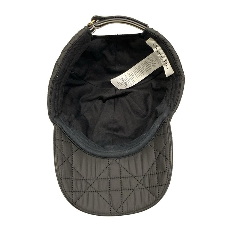 Dior Cap 57 Black Cannage Stitch