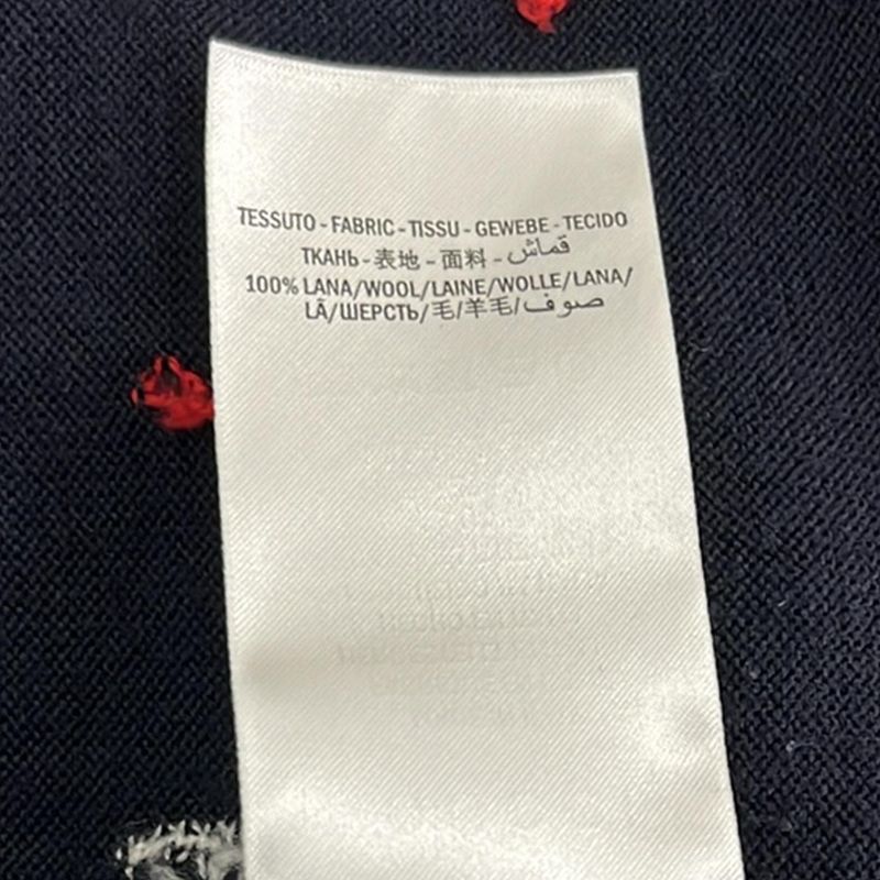 Gucci Cardigan M Navy White Red Long Sleeve