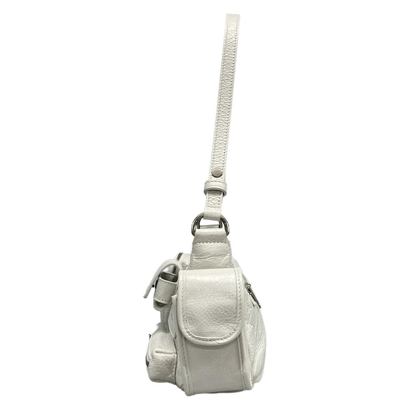 Balenciaga Shoulder Bag Super Business White Leather