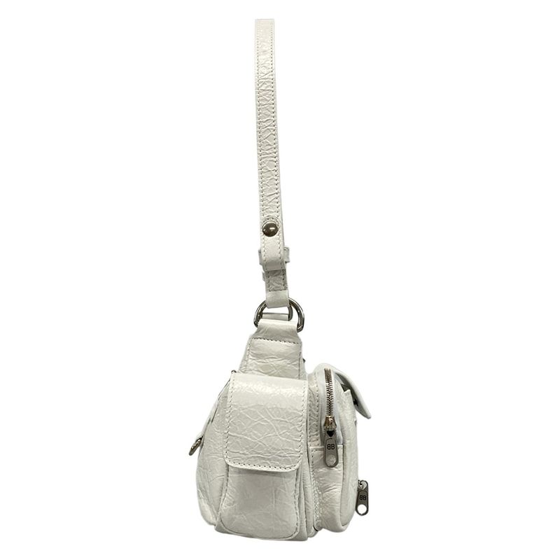 Balenciaga Shoulder Bag Super Business White Leather