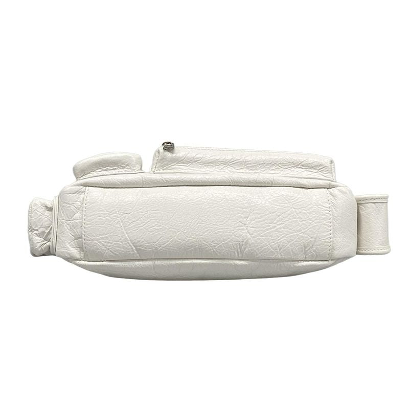 Balenciaga Shoulder Bag Super Business White Leather