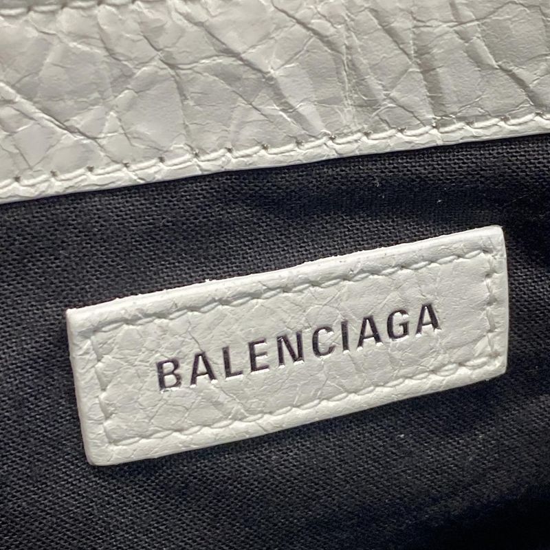Balenciaga Shoulder Bag Super Business White Leather