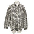 Prada Cardigan 38 White Black Virgin Wool Regular