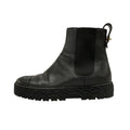 Chanel Short Boots 38 C Black Gold Side Gore Leather