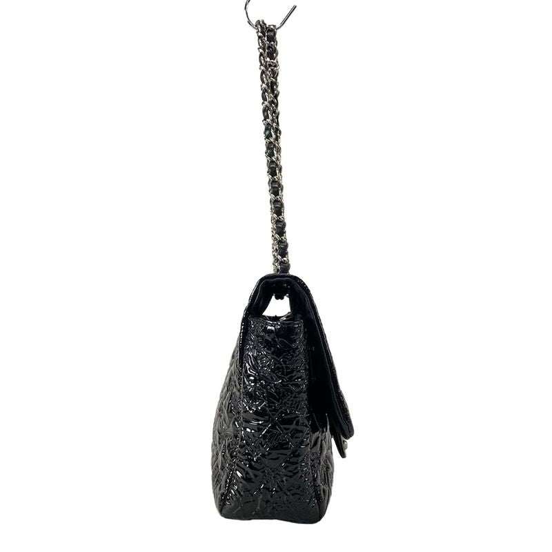 Chanel Shoulder Bag Single Flap Quilted Symbol Charm Black Chain