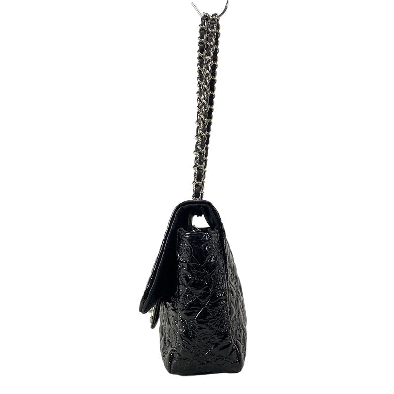 Chanel Shoulder Bag Single Flap Quilted Symbol Charm Black Chain