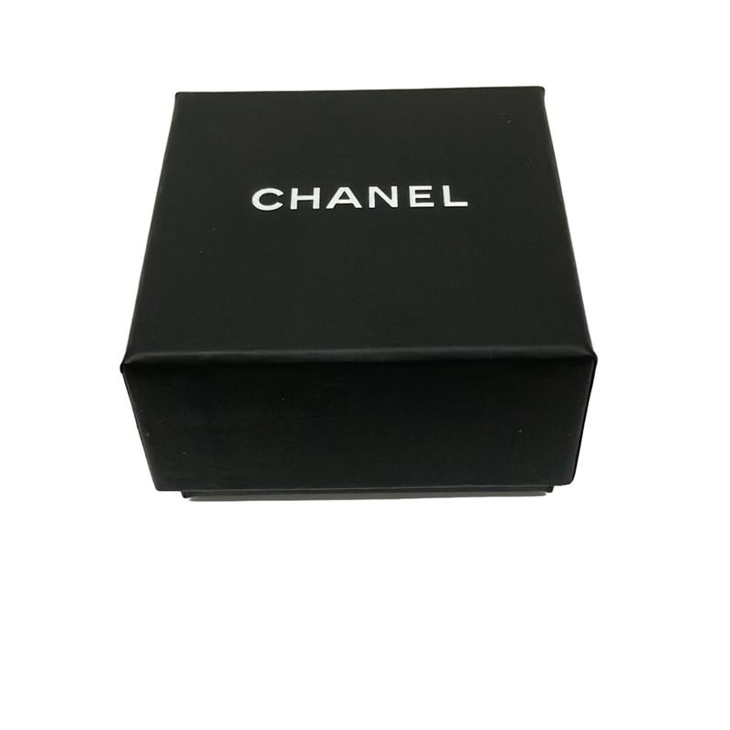 Chanel Earrings Gold Clear CC Logo