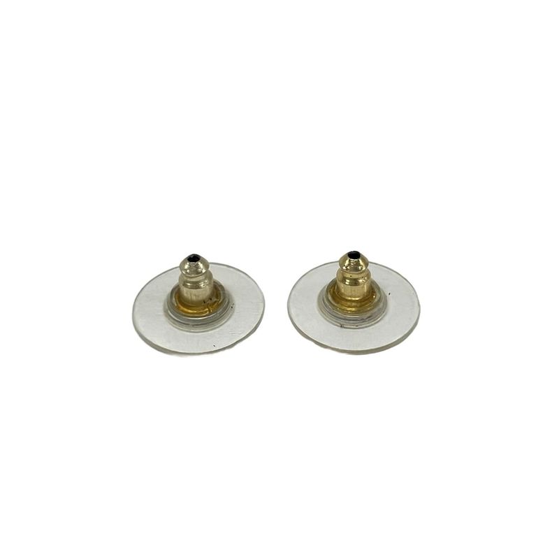 Chanel Earrings Gold Clear CC Logo