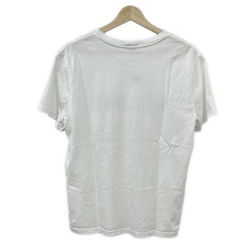 Celine Short Sleeve T-Shirt L White Black Crew Neck Logo