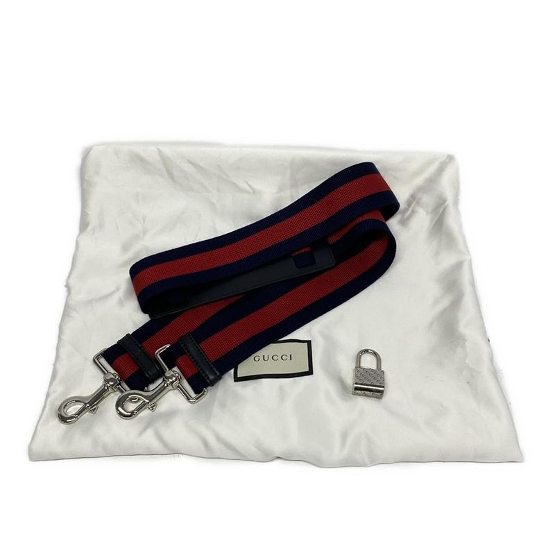 Gucci Boston Bag GG Supreme Carry on Duffel Black Gray Leather