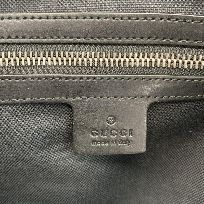 Gucci Boston Bag GG Supreme Carry on Duffel Black Gray Leather