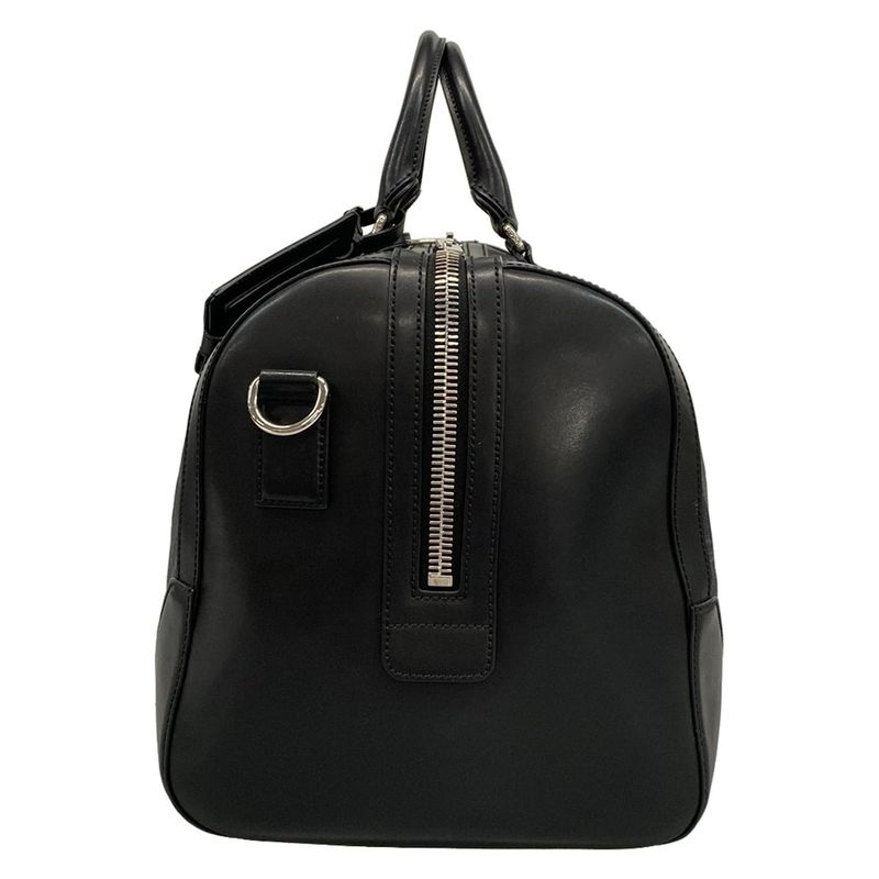 Gucci Boston Bag GG Supreme Carry on Duffel Black Gray Leather