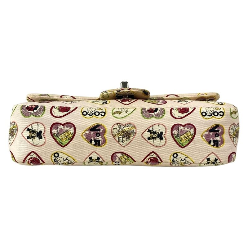 Chanel Shoulder Bag Single Flap Quilted Valentine's Day Limited Light Pink Light X Red Multi