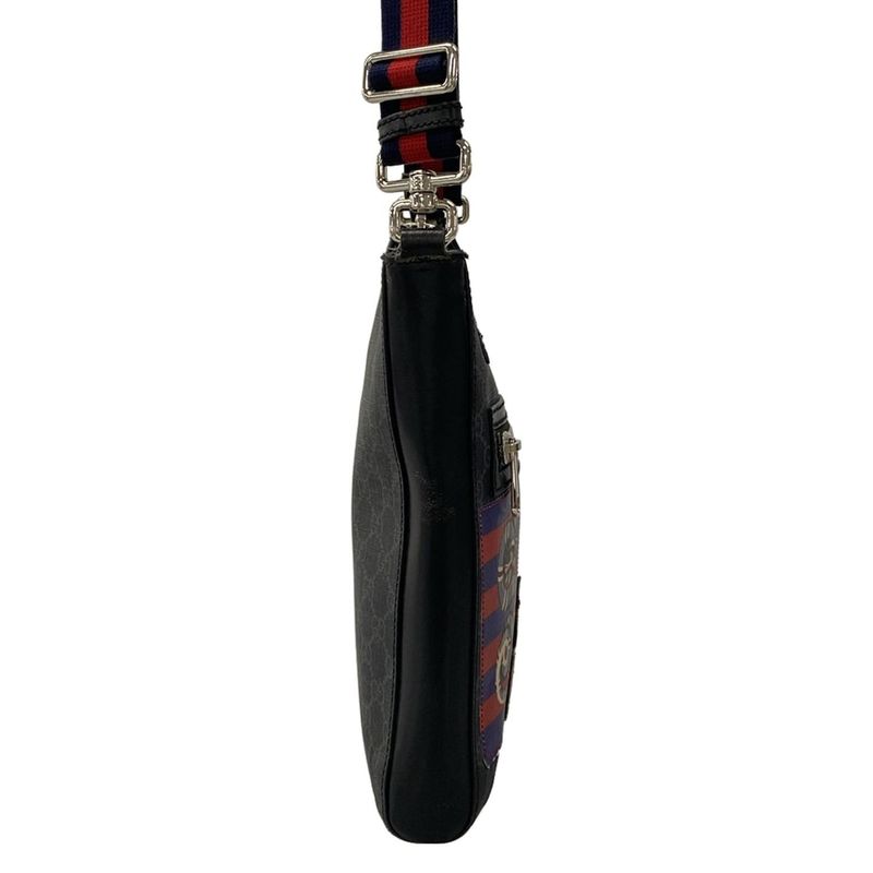 Gucci Shoulder Bag Courier GG Supreme Dark Gray Dark X Black Multi