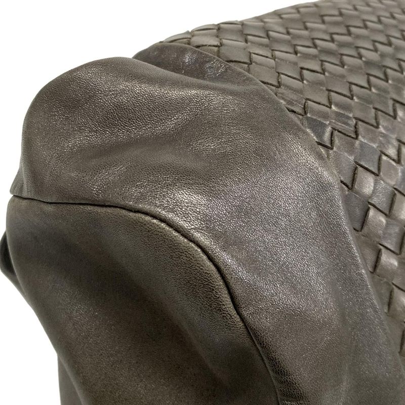 Bottega Veneta Boston Bag Intrecciato Dark Brown Side Opening Limited Edition