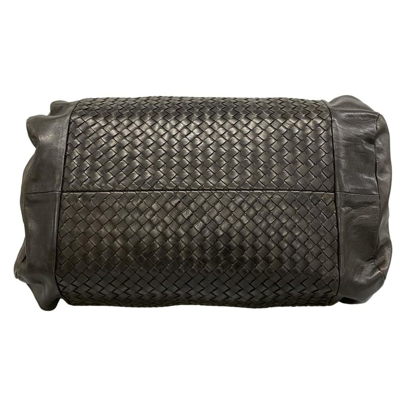 Bottega Veneta Boston Bag Intrecciato Dark Brown Side Opening Limited Edition