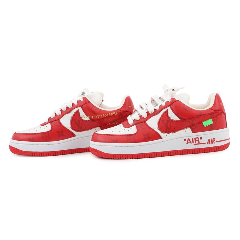 Louis Vuitton Sneakers Nike Collaboration Air Force 1 4.5 White Red