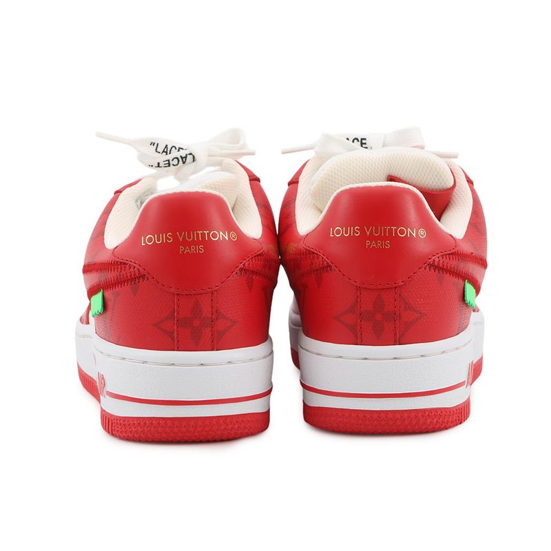Louis Vuitton Sneakers Nike Collaboration Air Force 1 4.5 White Red